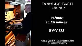 J.-S. BACH - Pr&eacute;lude en Mi mineur - BWV 533