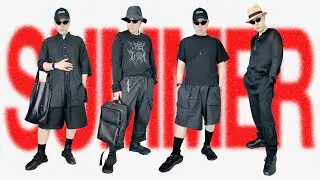 ALL BLACK summer outfit ideas (Rick Owens, Yohji, Y-3, Issey Miyake) | avant garde fashion
