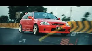 Red Honda Civic Hatch (EK)