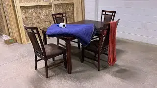 How to wrap dining table and chairs