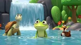 Frog in Mud 🐸🐢Frog & Turtle StoryKind Turtle Saves FrogFroggy in TroubleFrog and Turtle Friends