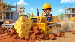 Construction Vehicles Song | Excavator, Dump Truck & Crane | Building A House Song for Kids