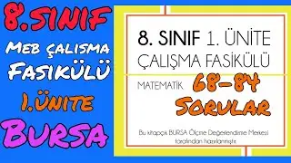 8.sınıf matematik meb çalışma fasikülü 1.ünite BURSA (68-84 sorular) çarpanlar katlar üslü sayılar