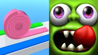 Satisfying Mobile Games Play 9999 Tiktok Games Zombie Tsunami VS Layers Roll
