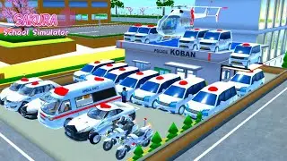 ALL POLICE FORCE VEHICLES COLLECTION 🚔🚁😱 | Sakura KOBON Police Simulator 🚑🏍️✅