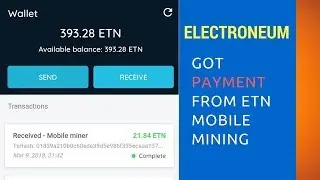 Got payment from  Electroneum Mobile mining!