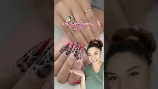 Easy Cheetah nail tutorial #nailart #nails #naildesign #nailinspo #nailtutorial #nails #foryou #fyp