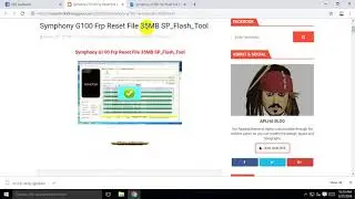 Symphony G100 Frp Reset File 35MB SP Flash Tool