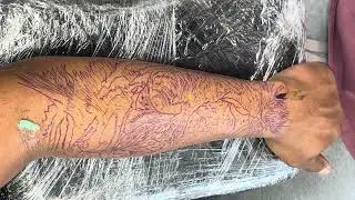 Tiger tattoo process