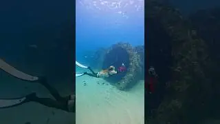 I love pipe #underwater #freediver #freediving #ocean #waterscooter