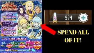 (Even Worse) SPEND ALL MY SECOND ACCOUNT CRYSTAL DIAMONDS! || Sword art online memory defrag (saomd)
