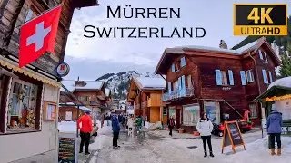 Murren, Switzerland - December 2023 | 4K Walking Tour