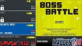 MUT 18 TIPS: Boss Battles Solos Gameplay Walkthrough Madden 18 Ultimate Team Packs Solos Details