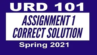 URD101 Assignment 1 Solution 2021 || VU || Solved solution of urd101 assignment spring 2021