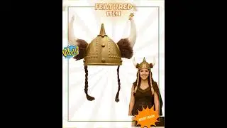 Adult Nordic Viking Helmet with Horns Braids Barbarian Warrior Costume Accessory Gold