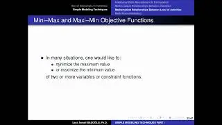 Mini max operation research