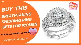 🆕wedding Ring Sets Sterling Silver Cubic Zirconia Sterling Silver Popular Video