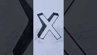 How To Draw 3D Letter 'X' #3dlettera #shorts #3dletteradrawing3d