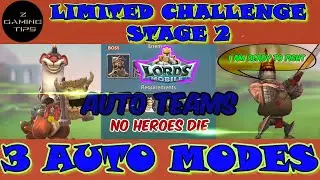 Mastercook Limited Challenge Stage 2 - Crazy Chef (3 Auto Modes | Lords Mobile)