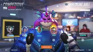 Pro Wrecking Ball ! Harbleu pro Tank Gameplay Overwatch 2 Season 20
