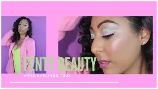 FENTY BEAUTY VIVID EYELINERS - MAKEUP LOOK / OUTFIT I STACIA KARCHER