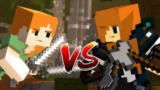 Алекс против Линны [Minecraft Versus] (Fight Animation)