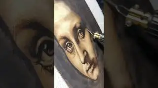 Wood Burning Portrait WIP 🪵🔥 #woodburningart #woodburning #shorts #pyrography