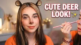 Cute Deer Makeup Transformation | Soft & Aesthetic Look 🦌✨