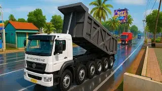BharatBenz 4928T Tipper Truck | Bus Simulator Indonesia Gameplay | Heavy-Duty Truck Mod