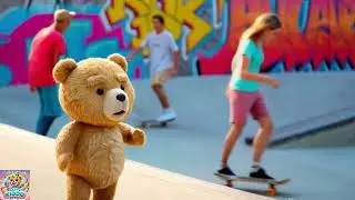 Teddy Goes Ice Skating ⛸️ | Fun Nursery Rhyme Song for Kids 🎵 | Happy Kiddo Songs
