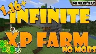 1.16.4 + Fastest/ Easiest XP Farm BEDROCK and JAVA with No Mobs in Minecraft | Tutorial