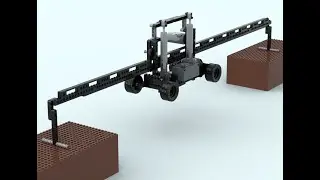 Lego car crossing 50cm gap. Free instructions