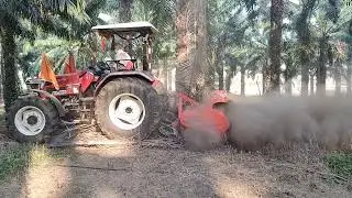 Oil Palm Mulching by SRI VENKATESWARA AGRICULTURAL FARMS. CONTACT: 9182836948.