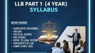 LLB part 1 outline 2025-26||llb part 1 (4 years)||4 years ||LlB part 1 subjects||llb part 1 classes