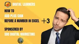 How to Add Plus Sign Before a Number in Excel | #plussigninexcel | #sbo | #sbotvm | #workfromhome