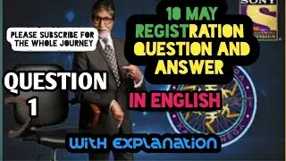 10th May 2021 KBC 2021 QUESTION AND ANSWER with EXPLANATION|SONYLIV APP|
