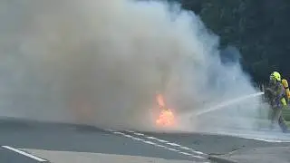 Car fire on the A75 - Springholm