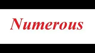 Numerous: Correct Pronunciation and Synonyms
