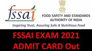 FSSAI Admit Card 2021 Assistant released || FSSAI Admit Card download Kaise karen?