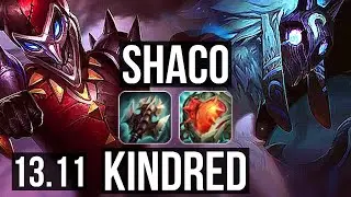 SHACO vs KINDRED (JNG) | 9/0/5, 2.0M mastery, 1100+ games, Legendary | KR Master | 13.11