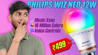 Philips WiZ Neo 12W Smart Bulb Review | WiFi, App Control, Voice Assistant 🔥