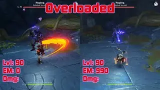 Overloaded Reaction Test | Damage & Utility Experiments | Genshin Impact