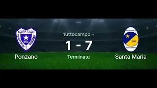 19&deg; GIORNATA PONZANO  VS SANTAMARIA  1 - 7