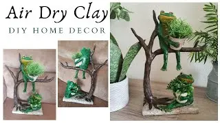 DIY | How to Make Frog Ornament | Figurine with Air Dry Clay Home Decor