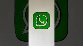 Whatsapp logo drawing #shorts #short #shortsfeed #viralvideo #video #shortsvideo #whatsapp#trending