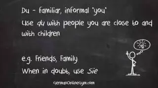 Learn German - Formal and Informal Speech