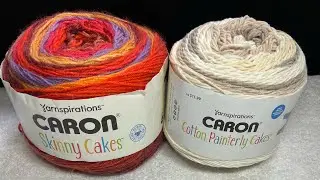 YARN REVIEW🧶CARON Skinny Cakes CARON Cotton Painterly Cakes #yarnspirations #yarn #craft #crochet