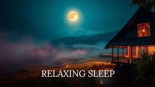 Crickets & Rice Field Night Sounds 🌙 Deep Sleep | Relaxing Nature Ambience