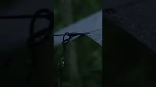 Rain Running Off a Waterproof Tarp