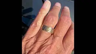 Antique Victorian 10K Rose Gold Oak Leaf Ring Band